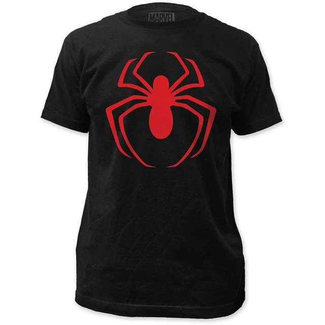 The Amazing Spiderman Red Spider Logo Adult T-shirt - Licensed by Marvel Comics