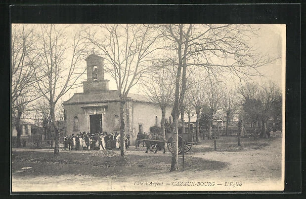 CPA Cazaux-Bourg, L´Eglise