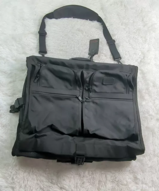 TUMI Black Alpha Ballistic Nylon Bi-Fold Garment Bag Suit Case Style 231D3