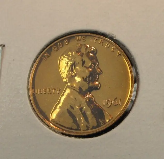 1961 Proof Lincoln Penny Memorial Cent Uncirculated Ungraded