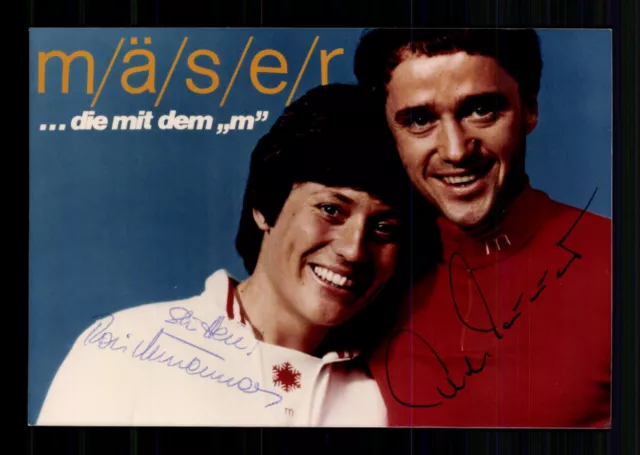Rosi Mittermaier und Christian Neureuther Original Signiert Ski Alpine +A 227865