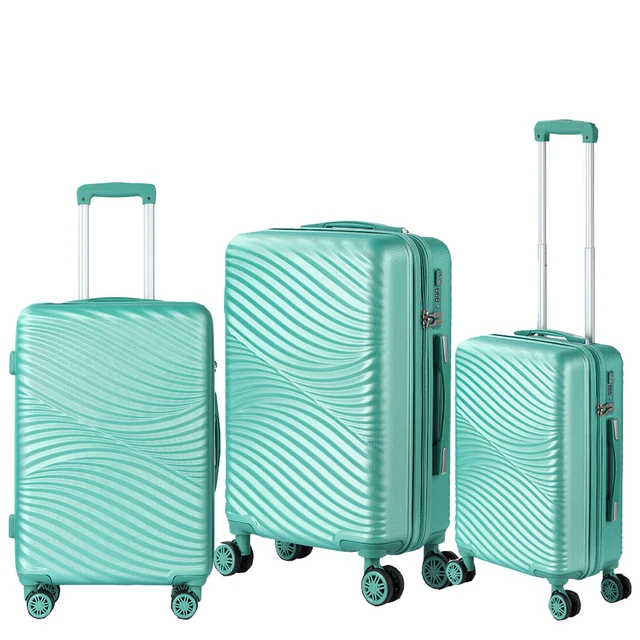 3Pcs Hardside Luggage Carry on Suitcase Travel Spinner Wheel Durable ABS Trolley