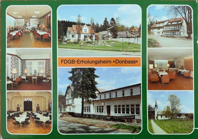 FDGB-Erholungsheim "Donbass" in Elend (Wernigerode) Mehrbild-AK 1986 Großformat