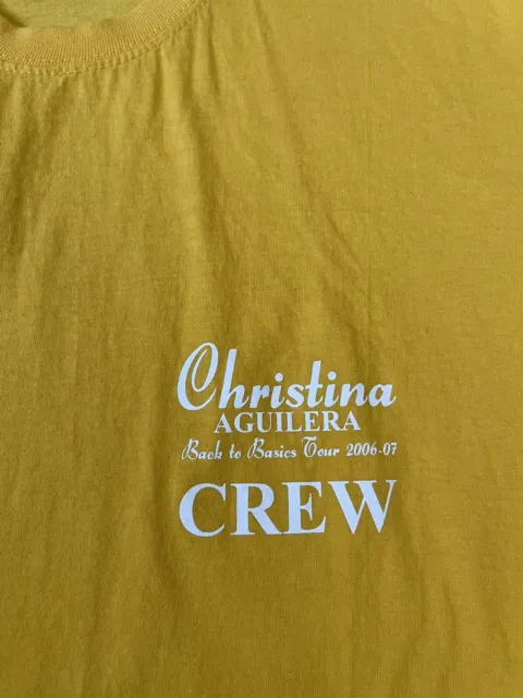 Christina Aguilera Back to Basics Tour, Crew 2006-07 Size L Yellow