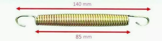 Trampolinfedern Zugfedern Stahlfedern Federn Ø 2,8mm 140mm, ca. 85mm ohne Haken