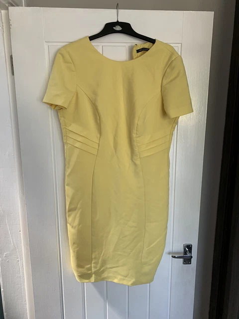 M&S Ladies Yellow Dress Size 16