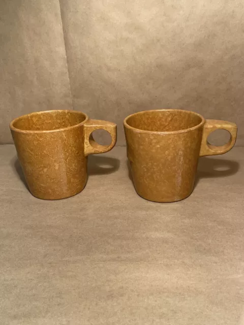 US Military 1959/1961  Melmac Mess Mug Golden Brown Melamine Field Coffee Cups