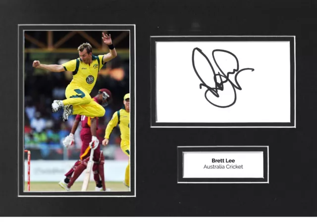 Brett Lee Signed 12x8 Photo Display Australia Cricket Autograph Memorabilia COA