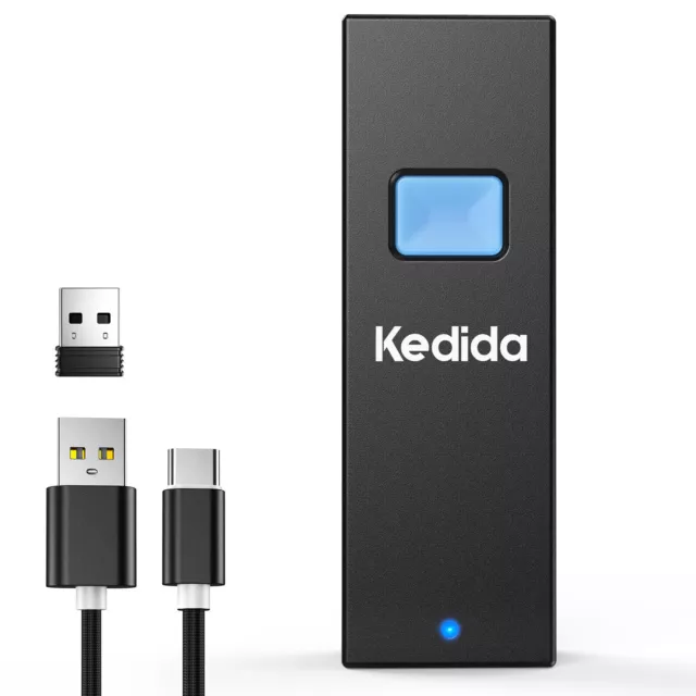 Kedida 2D Barcode Scanner Bluetooth & Wireless & USB Wired 1D QR Code Reader
