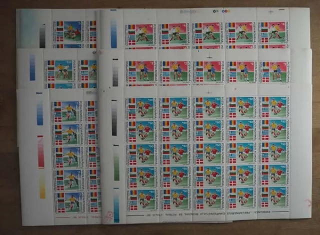 1990 Rumänien; 200 Serien Fußball-WM Italien I, **/MNH, MiNr. 4586/91, ME 960,-