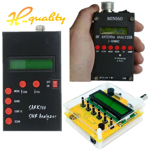 MINI60 SARK100 BLUETOOTH Antenna Analyzer Meter HF ANT SWR 1-60Mhz for ...