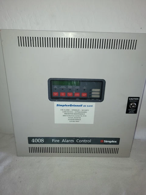 SIMPLEX 4008 FIRE ALARM CONTROL PANEL EUR 701,92 - PicClick FR