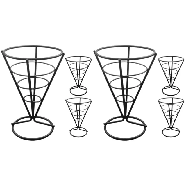 6 pcs Premium Firm Widely- Appetizer Display Stand Fries Stand for Food Storage