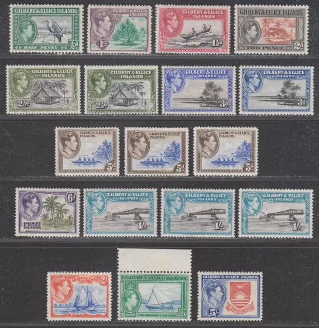 Gilbert Ellice Islands 1939 KGVI Set Mint SG43-54 cat £60+