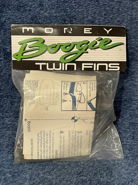 Vintage Morey Twin Fins Kit For Boogie Board 1988 New Old Stock Part# 53377