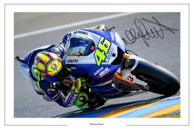Valentino Rossi Signed Autograph Photo Print Moto Gp