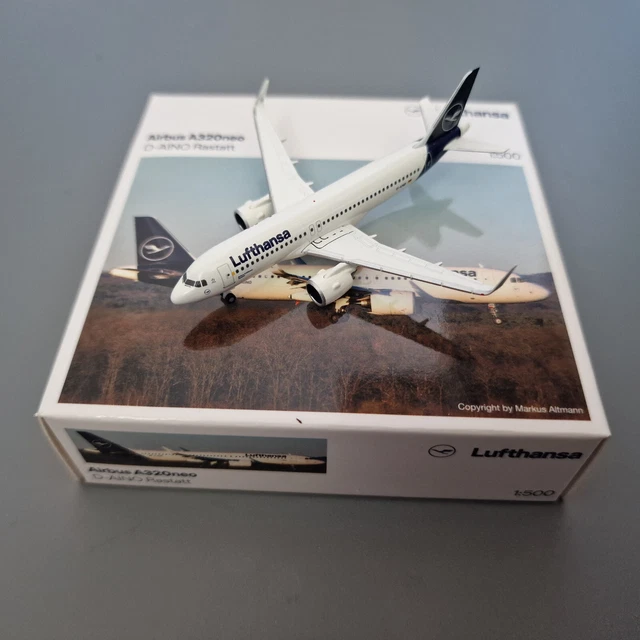 Herpa Wings 533386 - Lufthansa A320neo 'Rastatt' D-AINO - Échelle 1/500 - Occasion