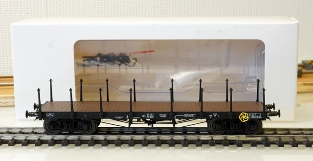 Jouef HO 6757 wagon Plat à ranchers lourds type Roos SNCF Cantone Ginevra