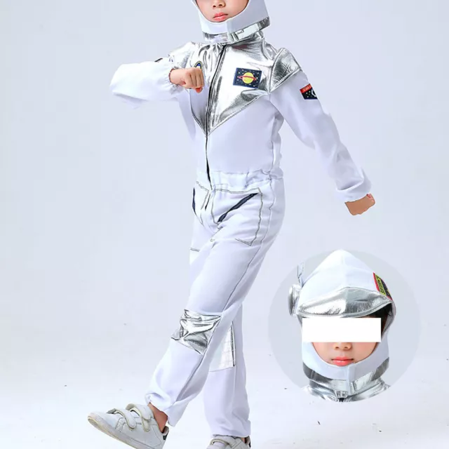 Set tuta astronauta bambini età 3-10 regalo bianco cosplay compleanno ragazzi ragazze