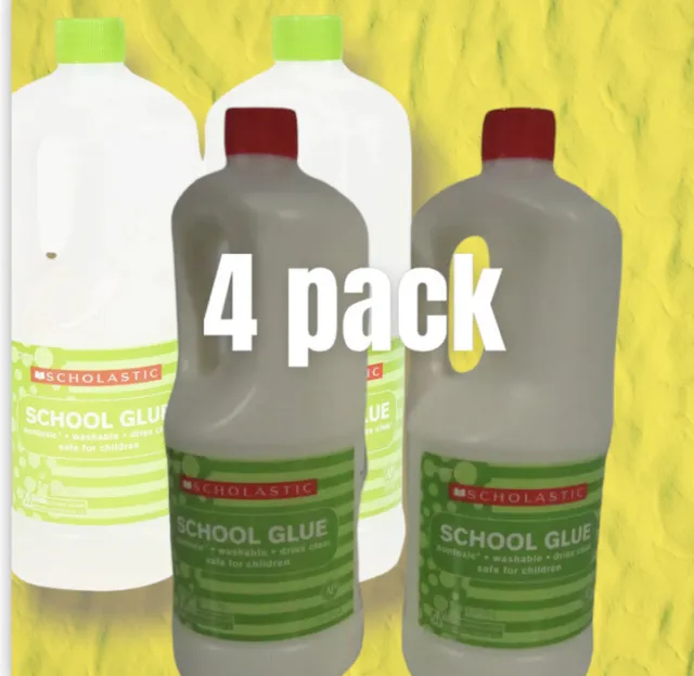 Scholastic WHITE School Glue (2) 32.4 oz bottles Non-Toxic