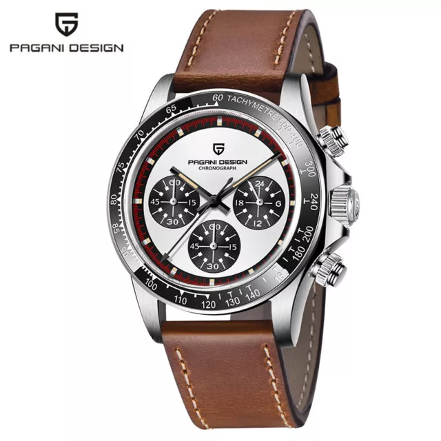 PAGANI DESIGN Men Business Quartz Wrist Watch Chronograph  Steel Band PD-1676