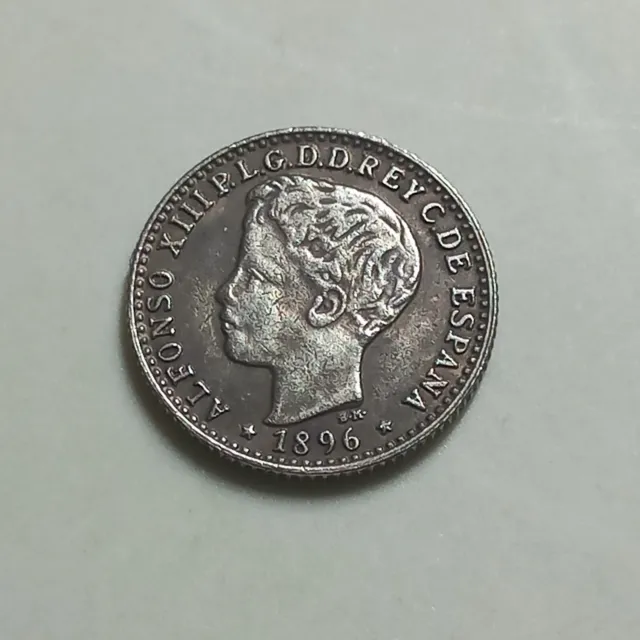 Coin 10 centavos 1896 Puerto Rico