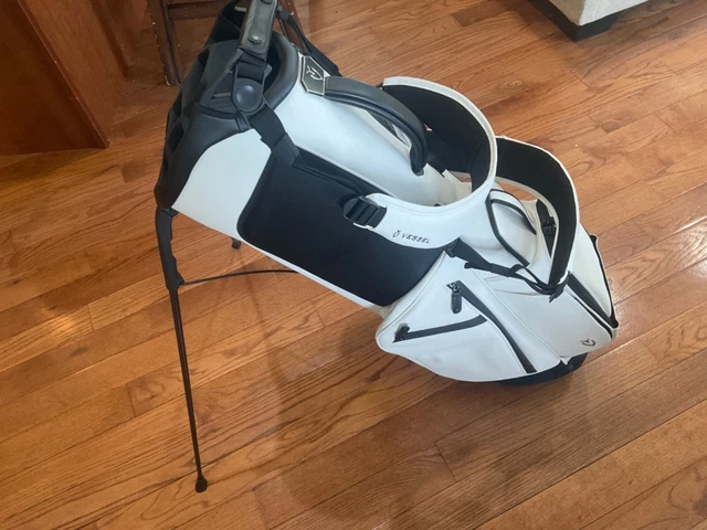 New VESSEL Golf Player IV Stand Cart Bag White 14 way Free shipping