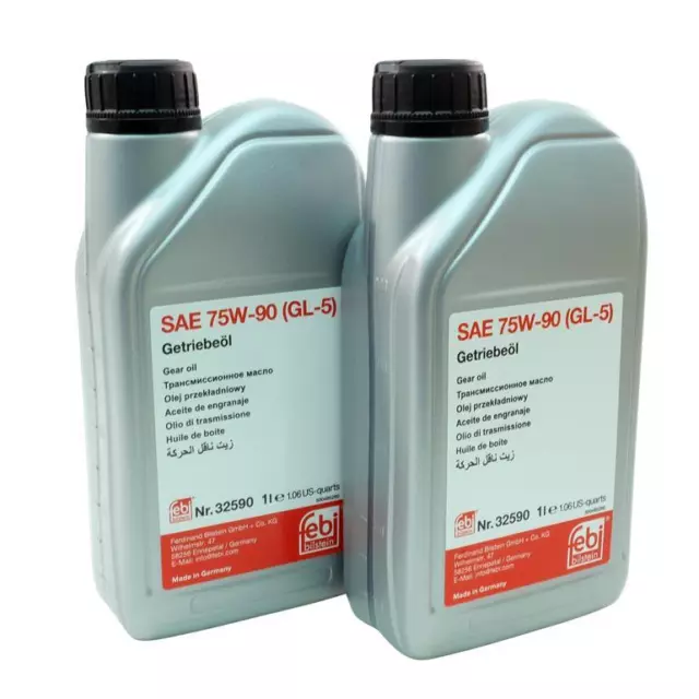 2 Olio per Ingranaggi Litro Febi BILSTEIN 32590 75W90 Api GL-5 BMW Opel Ford VW