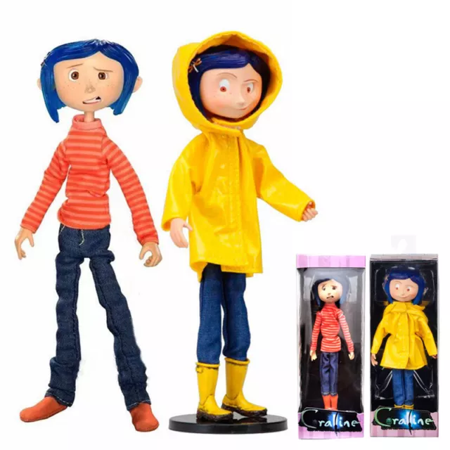 6 Zoll Bendy PVC Coraline Actionfigur Modell Puppe gelb Regenmantel Ver F New