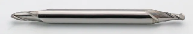 5/64" Diameter 2 Flute Double End Carbide End Mill Ball 40Deg Helix