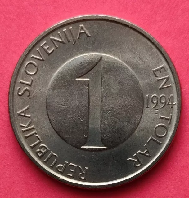 Moneta  Slovenia  , 1 Tolar del 1994 ,  circolata