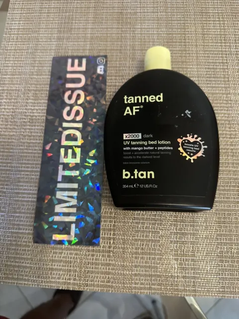 B.Tan ×2000 Dark (boost) UV Tanning Bed Lotion Mango Butter + Peptides 12oz NEW