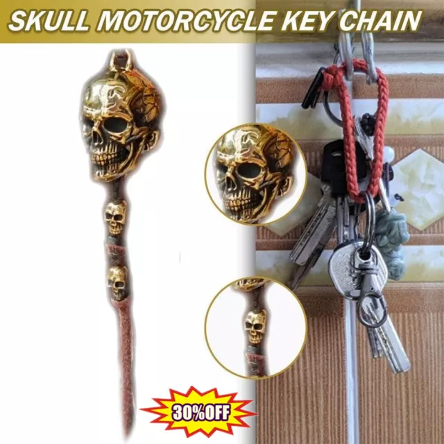 Biker Skull Bell Gremlin Bell For Motorcycles Biker Bell Accessory Key Chain