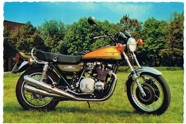 CARTOLINA MOTO KAWASAKI 900 - ANNI 70 NON VIAGGIATA Ed. CECAMI