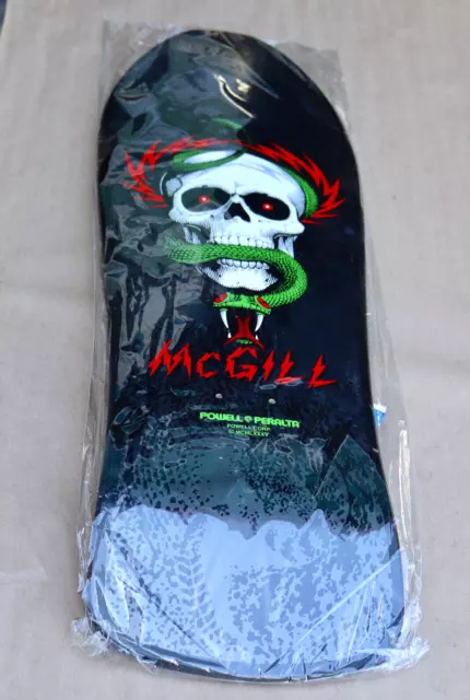 2014 Powell Peralta Mike McGill Bones Brigade Snake Skull Black Skateboard Deck