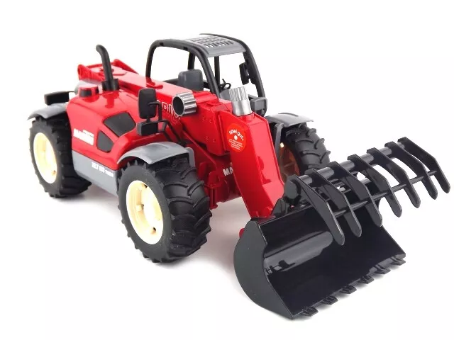 BRUDER - Chargeur Télescopique MANITOU MLT633 avec godet à griffes jouet BRUD...