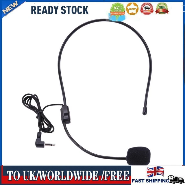 3.5mm Plug Head Mic Head-mounted Portable Lecture Teach Headset Mic for Teachers