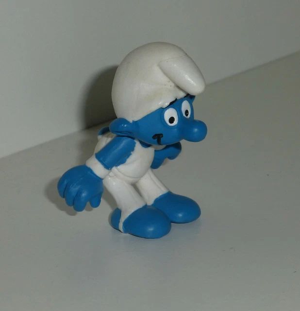 Figurine Schtroumpf Gymnaste Aux Anneaux - Schleich 1980 Allemagne, Occasion Très Bon état