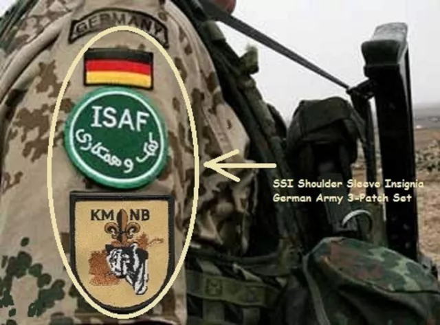 JSOC ISAF COALITION FORCES WAR TROPHY AFGHANISTAN SSI: German Army 3-Patch Set