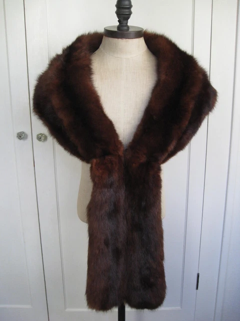 Real Red Mahogany Sable Fur Stole scarf shawl Scarf