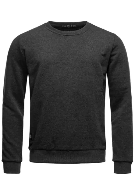 Redbridge Pullover Uomo Sweatshirt Cotone Sweater Girocollo Base