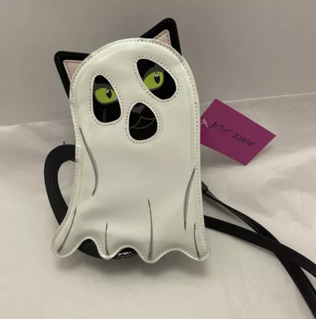 Betsey Johnson Halloween Glow In The Dark Cat Ghost Purse Viral TikTok Crossbody