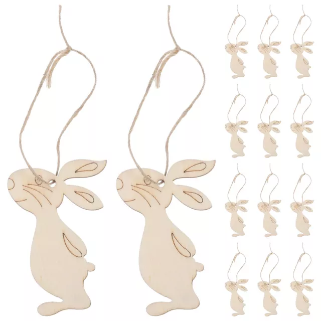 20 pz. Coniglio legno ornamenti coniglio appeso festa arredamento