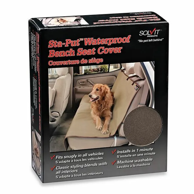 Solvit Waterproof Pet Car Seat Bench Cover