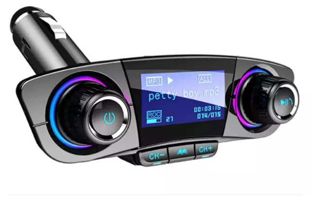 Radio Para Carro Carros Audio Autos Coche Bluetooth USB FM Transmisor para Auto