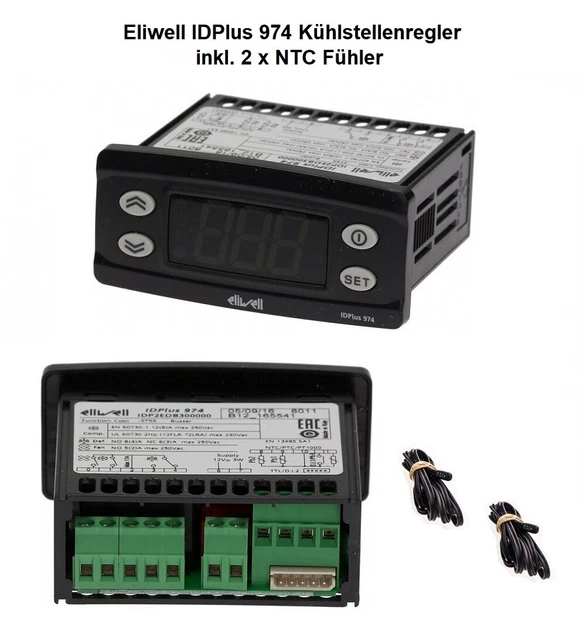 Eliwell IDPlus 974 (successore) regolatore punto raffreddamento incl. 2 sensori 230 V