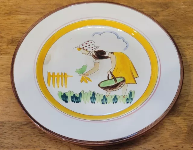 Stangl Pottery Country Life Farmer’s Wife Pattern Dinner Plate 10" Rare HTF