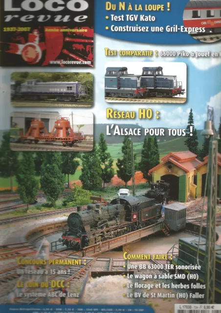 Loco Revue N°724 Reseau : Alsace / Bb 63000 Ter / Wagon A Sable / Flocage / Tgv