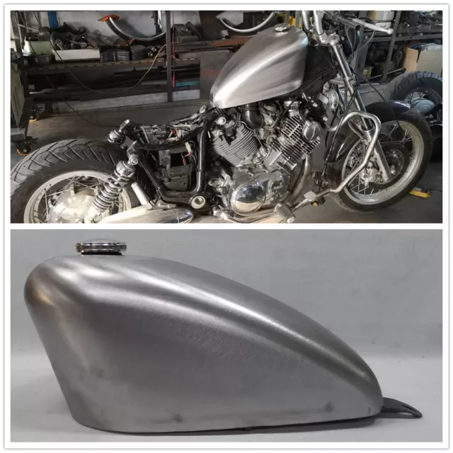 Motor Cafe Racer Tank 10L Gas Fuel Tank Modified For 1988-98 Yamaha XV750 XV1100