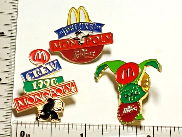 McDonald's Restaurant Crew Lapel Pins Lot of 3 (05) (040623)